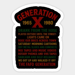 Generation X 1965- 980 Sticker